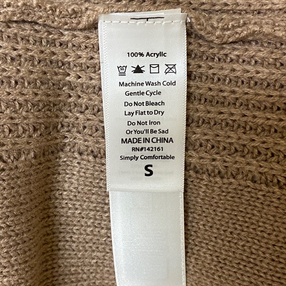 NWT LuLaRoe Lauren Sweater Dress Taupe Size Small - Picture 4 of 5